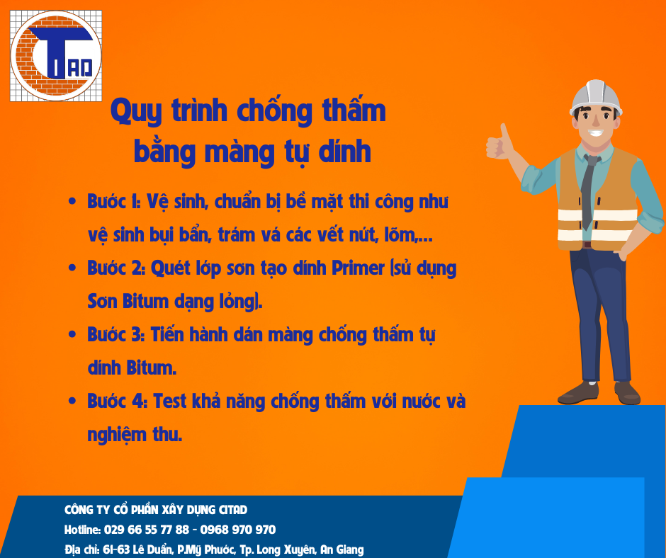 Quy trình chống thấm nhà vệ sinh bằng màng chống thấm